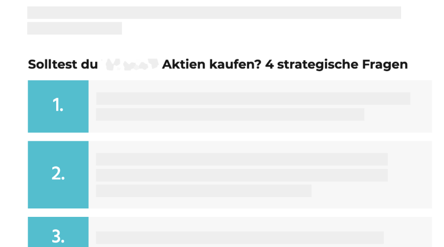 Membership Sales Page - Aktienanalyse