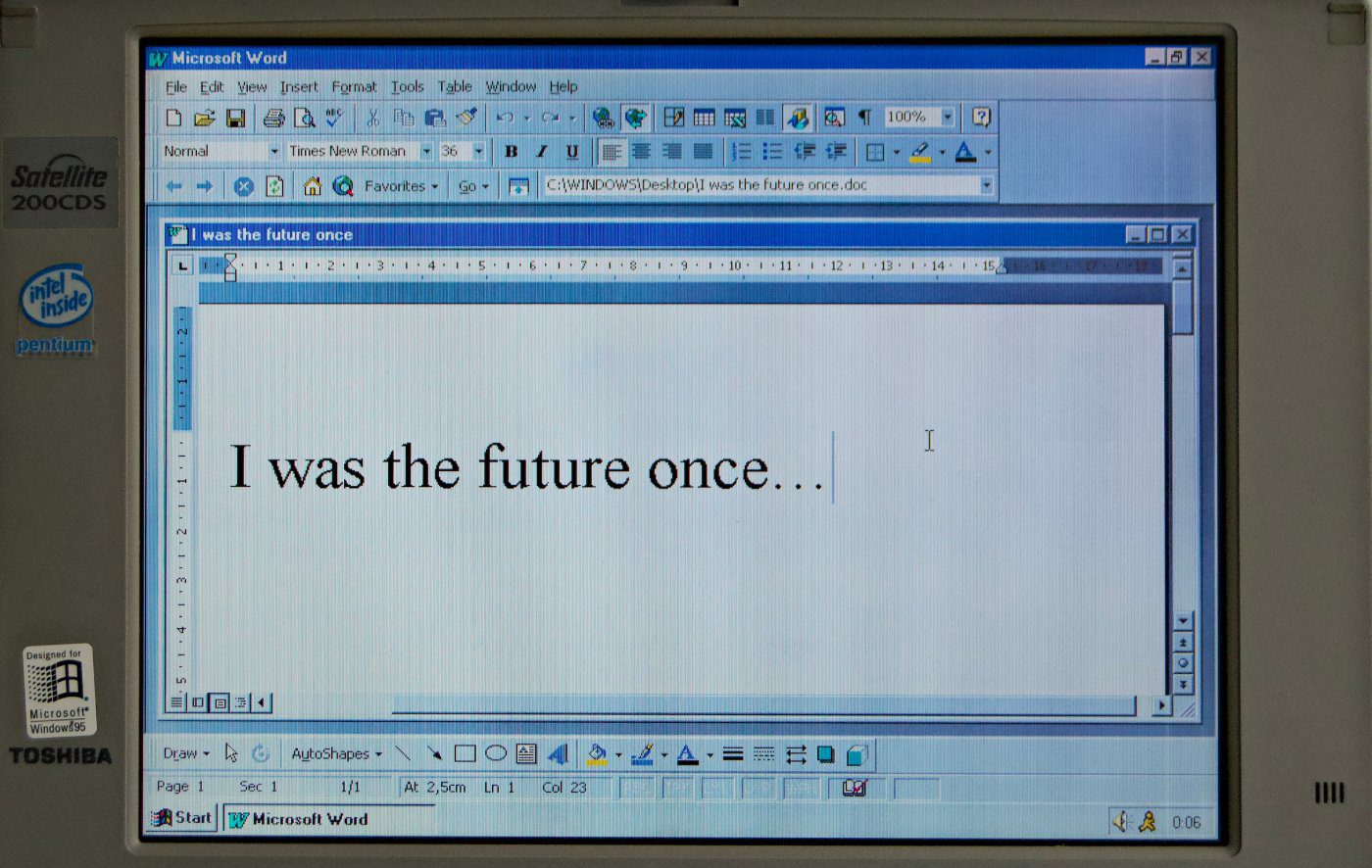 Microsoft - PC-Screenshot "I was the future once"