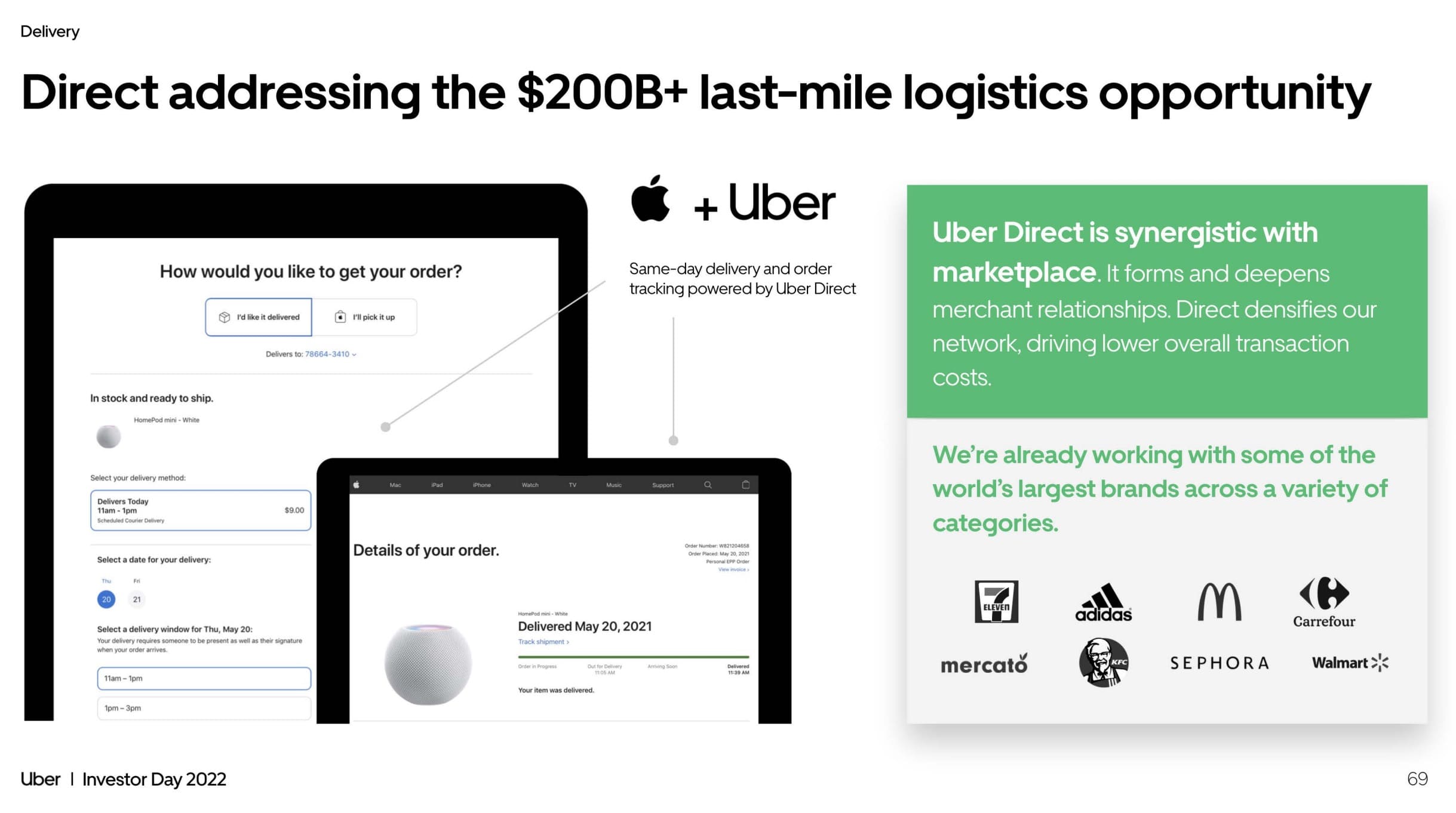 Uber - Logistik für letzte Meile mit Apple